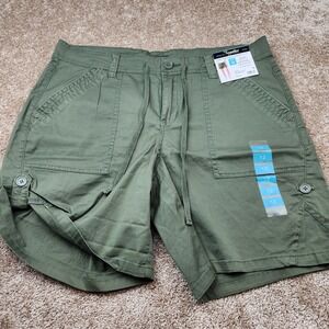 Supplies by Unionbay Lilyann Convertible Shorts 12 Green Serpent 21RJ9TJ New